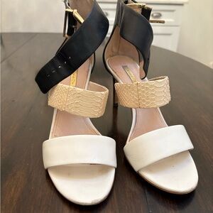 Louise et Cie Black and Cream Heels